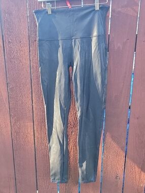 SPANX Black Faux Leather Leggings